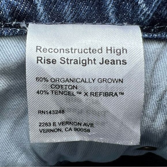 Reformation Reconstructed High Rise Straight Jeans in Natoma Wash - Picture 5 of 6